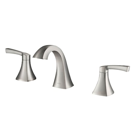 Kibi Pyramid II Bathroom Sink 8" Widespread Faucet with Drain Assembly KBF1022BN